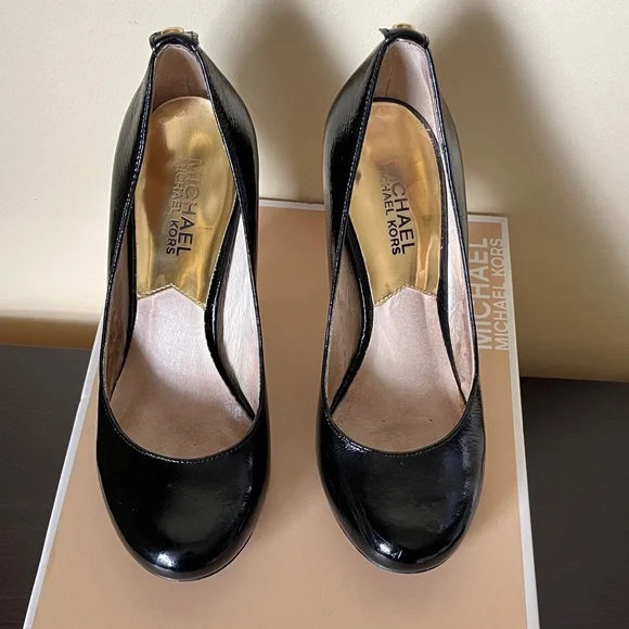 Michael Kors Black Patent Heels - Picture 2 of 6